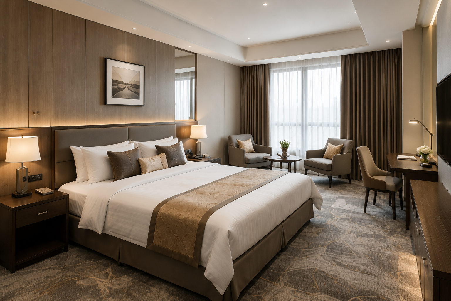 Interior project furniture with premium decorative edge band applications