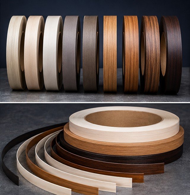 Wood grain edge band collection